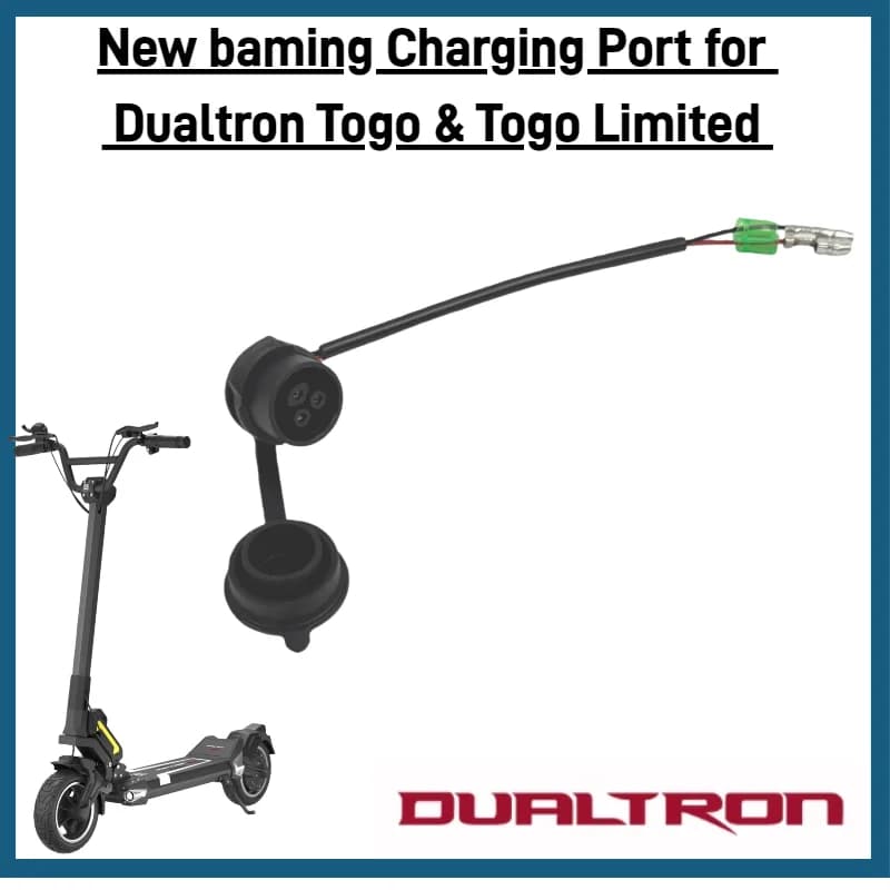 Nuova porta di ricarica originale per minotori Dualtron Togo e Togo Limited Parte di ricambio per scooter elettrico Kickscooter