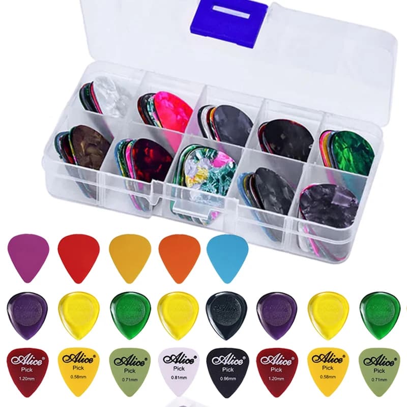 30PCS Mixed Gauge Guitar Pick – Includes Thin 0.46mm to Thick 1.5mm in Color – Essential Accessories for Bass & Guitar TMZ