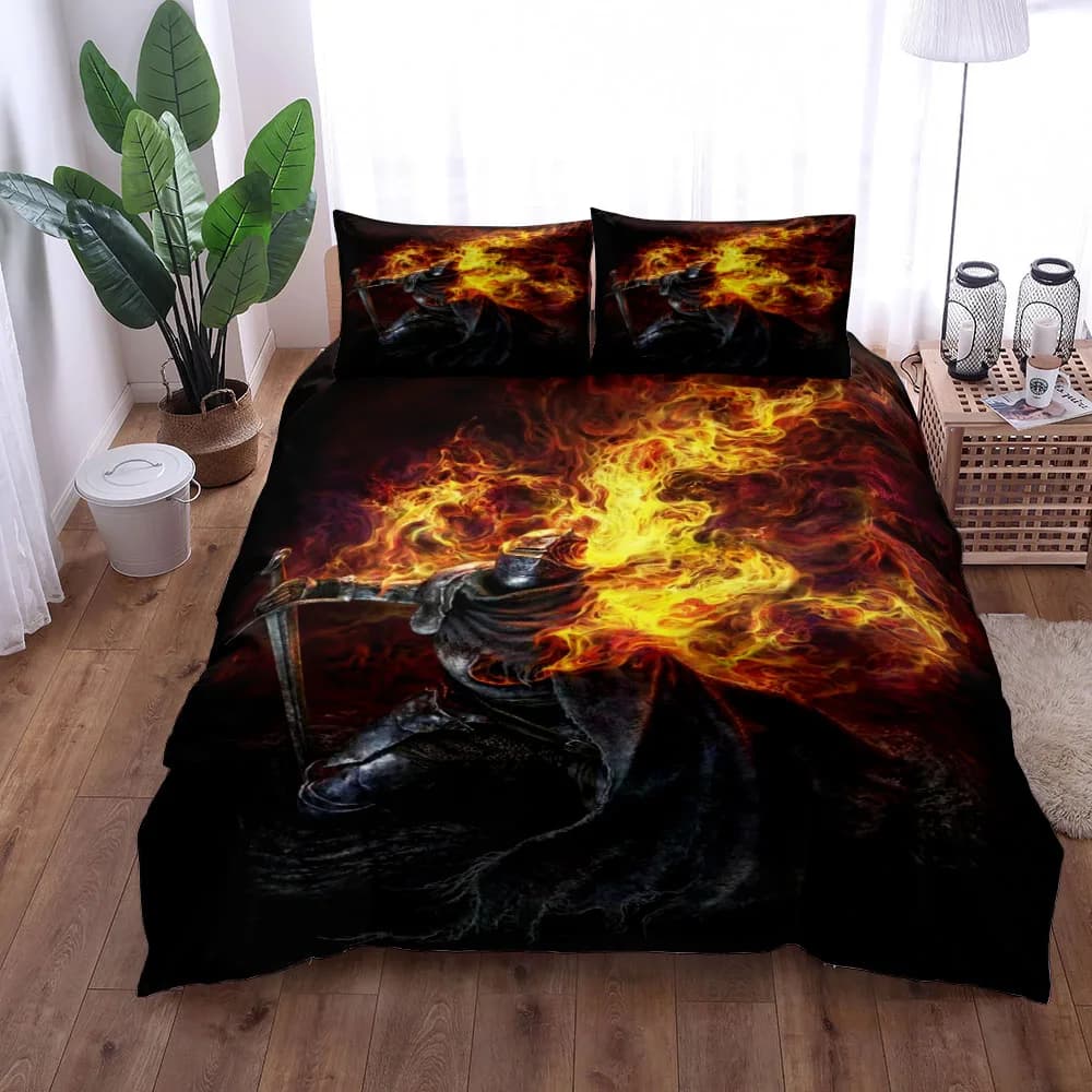 Set copripiumino Knight Flame UK Singolo Doppio King US Twin Completo Queen Size Set biancheria da letto anime