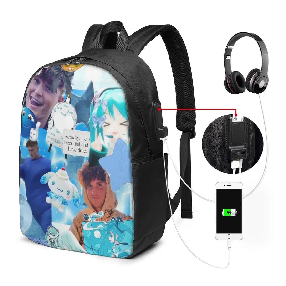 Zaino Caylus per Viaggi, Borsa per Notebook, Borsa per Computer, Borsa Scolastica per Studenti Universitari, Borsa a Tracolla per Laptop per Uomini e Donne