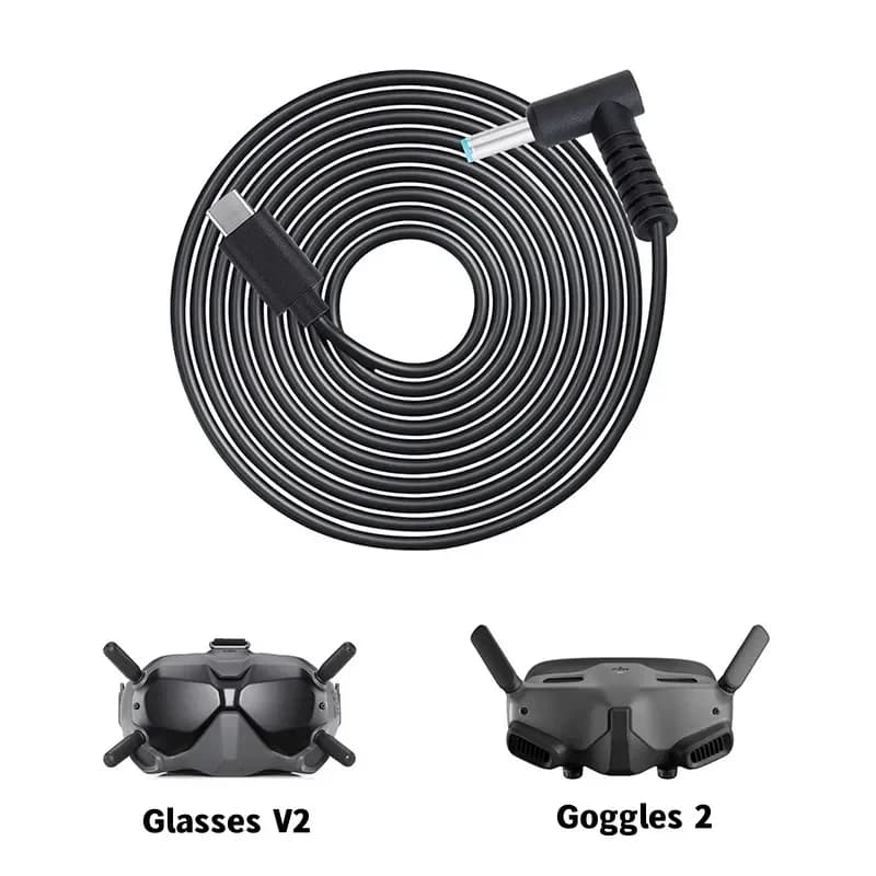 Cavo di ricarica Type-C per DJI Goggles 2 / Glasses V2, supporto PD per power bank mobile, accessori per DJI Avata FPV Drone