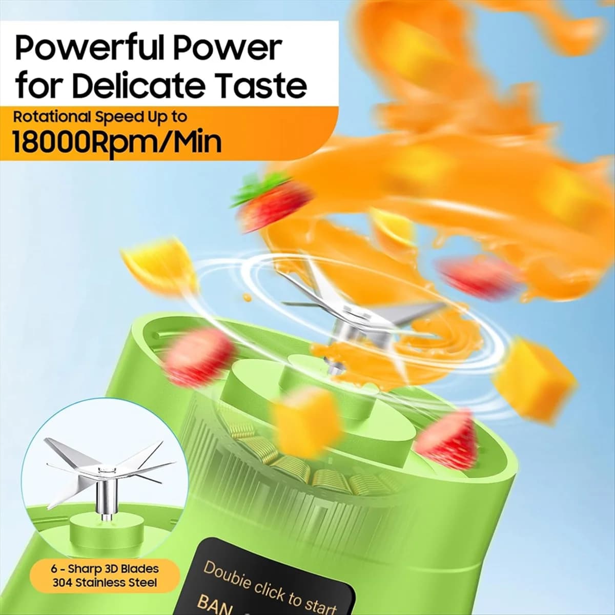 WDL Spremiagrumi Elettrico Mini Frullatore Portatile Frullatori Estrattori di Frutta Multifunzione Creatore di Succo Frullatore Frullati Mixer