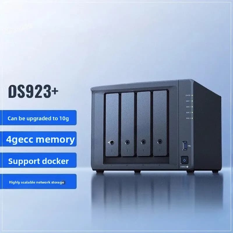Synology DS923+ Server NAS Esteso a 4 Bit 10 Gigabit per Condivisione File e Cloud di Rete per Team