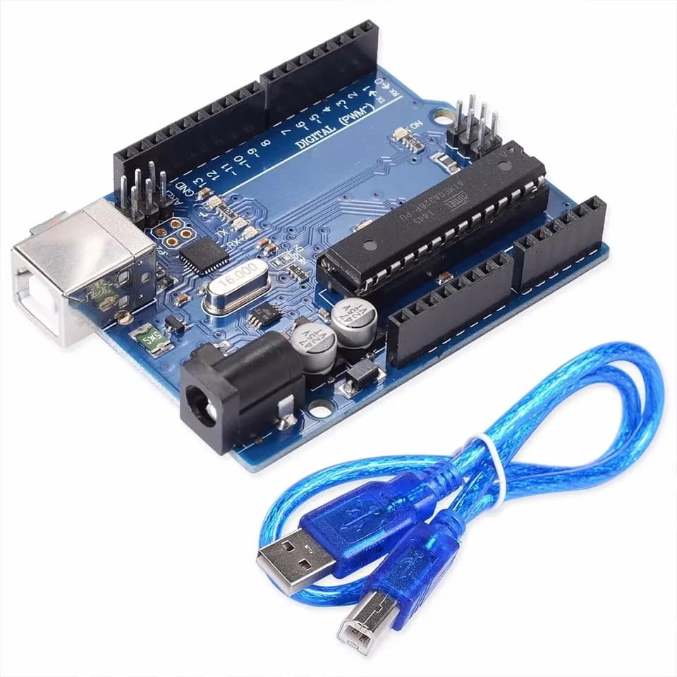 For UNO R3 ATMEGA16U2 official chip + MEGA328P for development card Arduino UNO R3 + CAVO USB