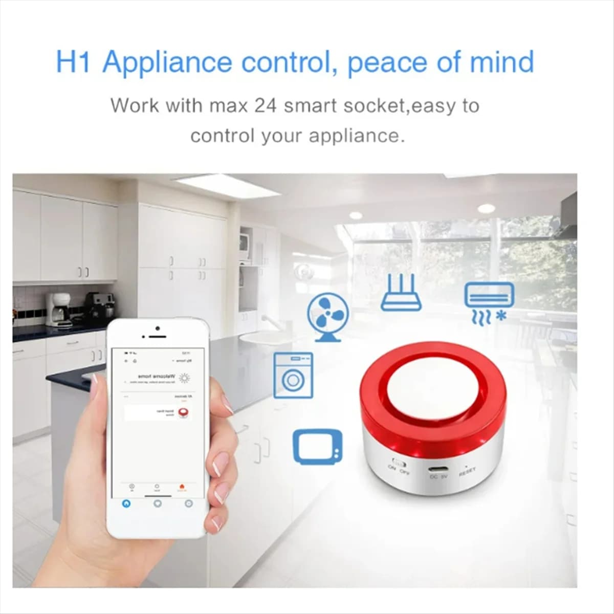 ABNJ Tuya Kit sistema di allarme di sicurezza domestica intelligente WiFi Allarme antifurto wireless Sensore antifurto per porte e finestre