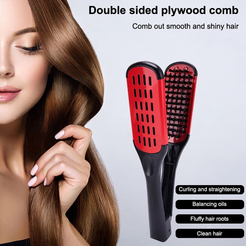 Professional Nylon Smooth Brush With Double V Combs, Hairstyle and Styling Tool, Professional Grade Fai-to-Te Hair Care