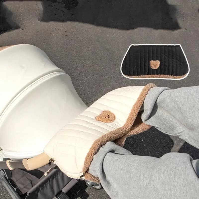 Guanti Invernali per Passeggino con Fodera in Caldo Pile Manicotti Comodi e Antivento per Protezioni dal Freddo 425F