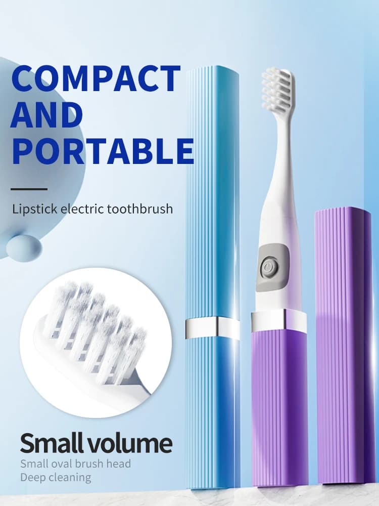 Dr Good Lipstick spazzolino elettrico Smart compatto e portatile testina ovale piccola pulizia profonda IPX7 impermeabile nuovo Design