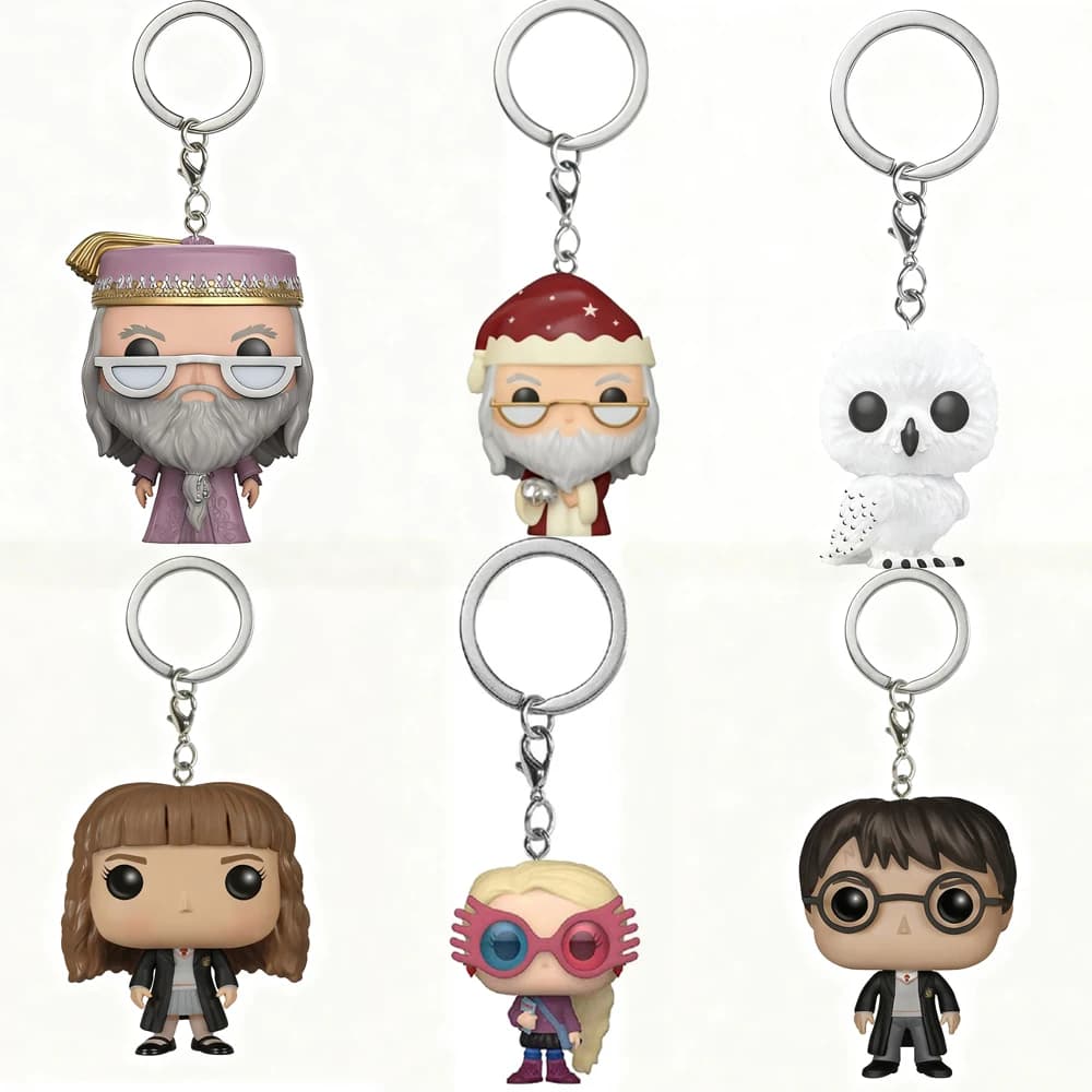 New Hermione Granger Harri Ron Weasley Fawkes Severus Snape Luna Lovegood Dementor Vinyl Dolls Keychain Model Toys