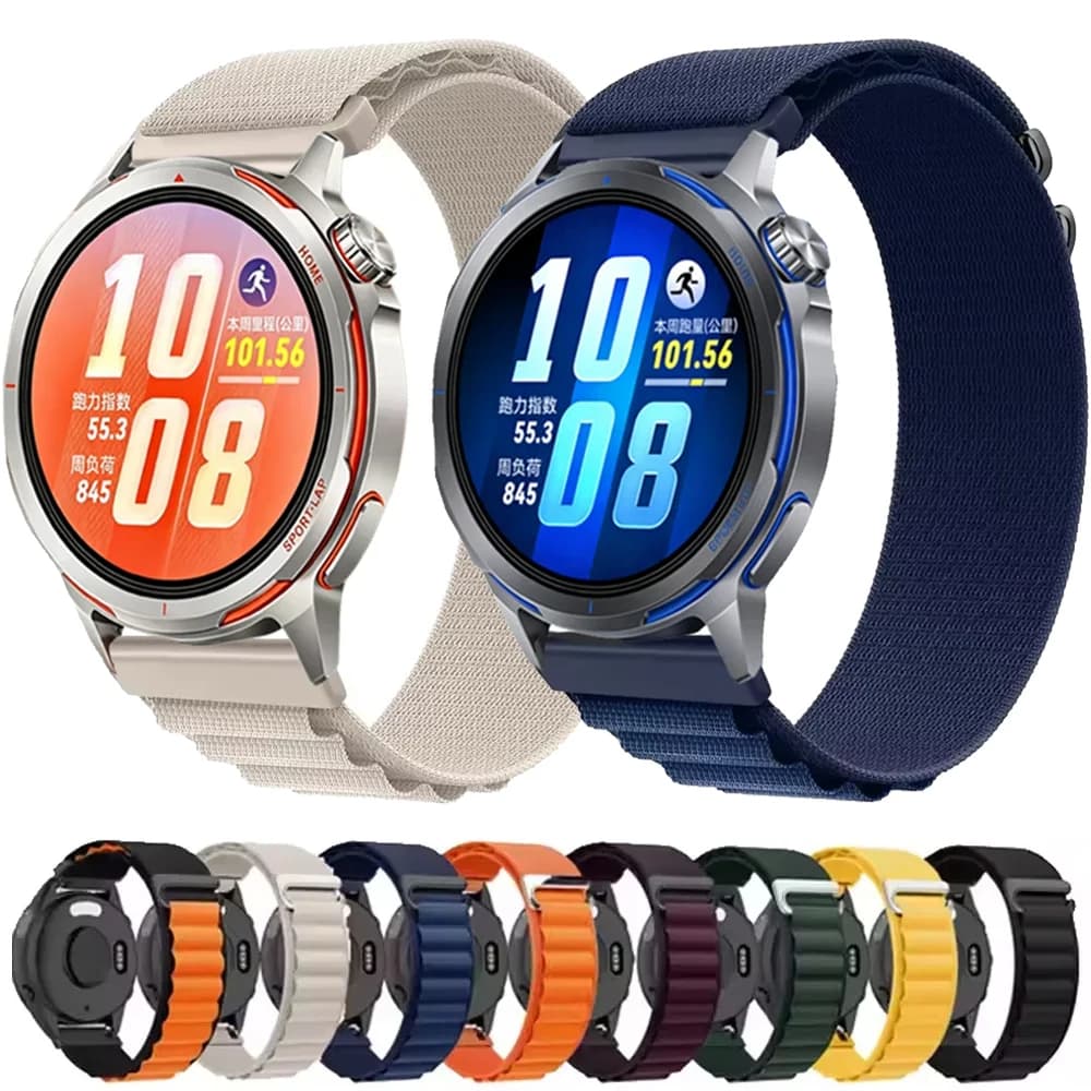 22mm 20mm Alpine Nylon Strap for Huawei Watch GT Runner 2/GT6 Pro 46mm Adjustable Bracelet Band for Garmin Forerunner 170 70 265
