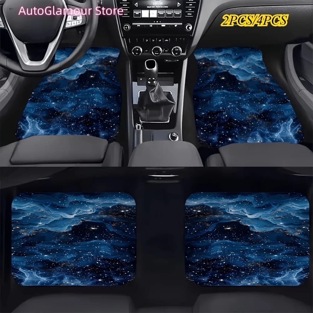 Tappetini per auto Brilliant Milky Way da 2/4 pezzi - Eleganti, antiscivolo, facili da pulire, adatti a tutti i veicoli, resistenti e durevoli.