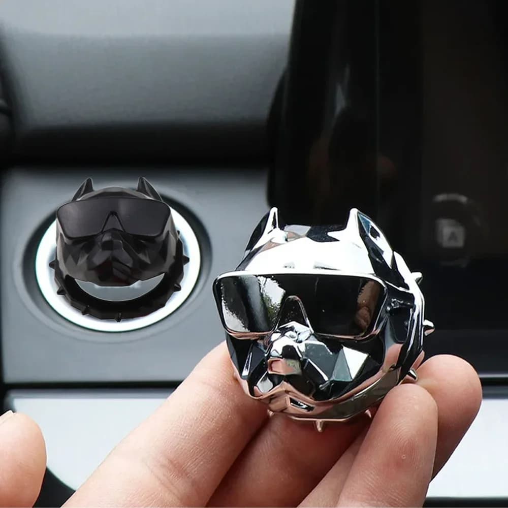Copertura protettiva per arresto avviamento one-touch per auto Bulldog Pulsante di avvio auto onekey Coperchio di arresto avviamento motore Coperchio interruttore di accensione Adesivi