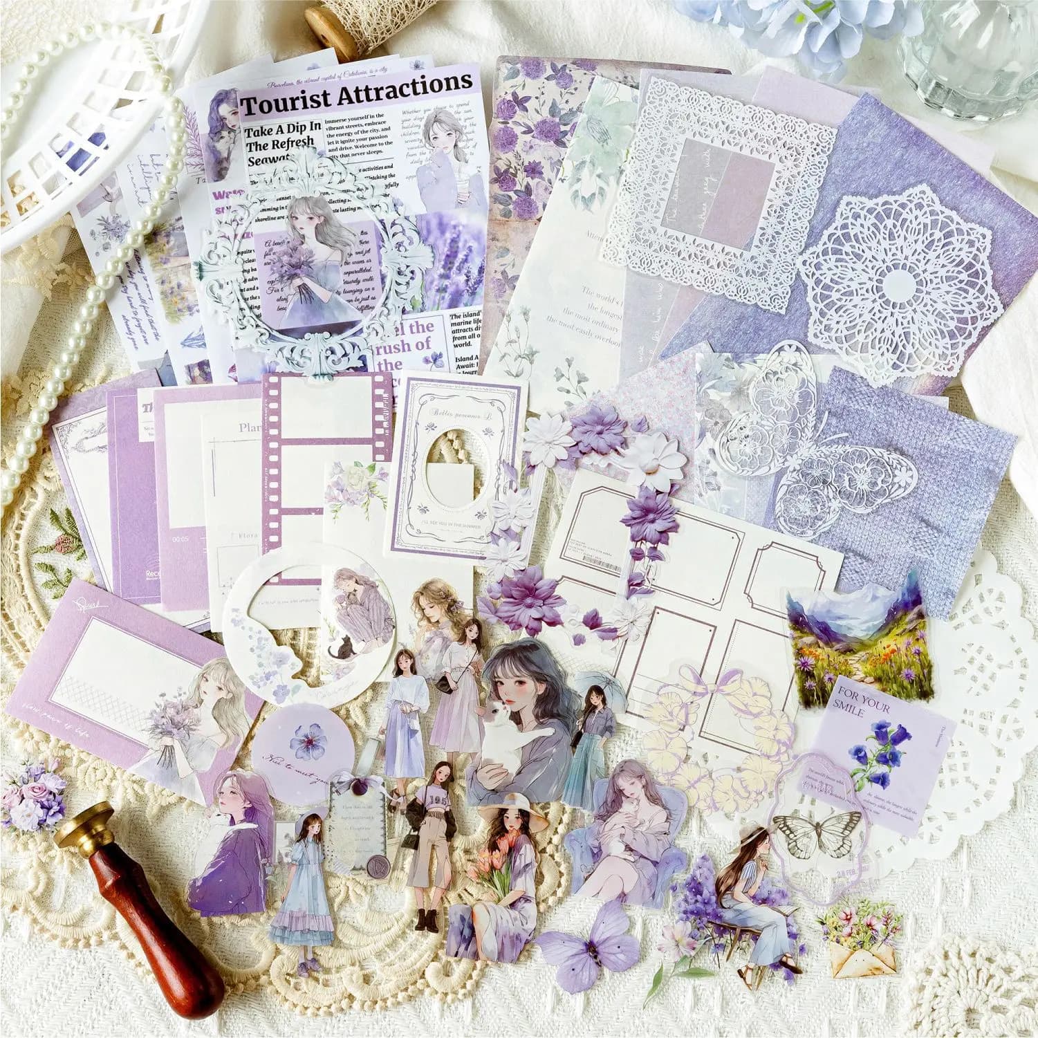 50 pz/lotto Blocco Memo in Carta Naturale per Scrapbooking, Junk Journal e Decorazione Sfondo Retrò