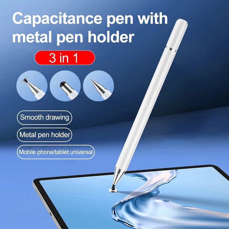 Stilo capacitivo 3 in 1 per penna stilo Touch Screen per Tablet Touch Pen per cellulare matita capacitiva universale per telefono
