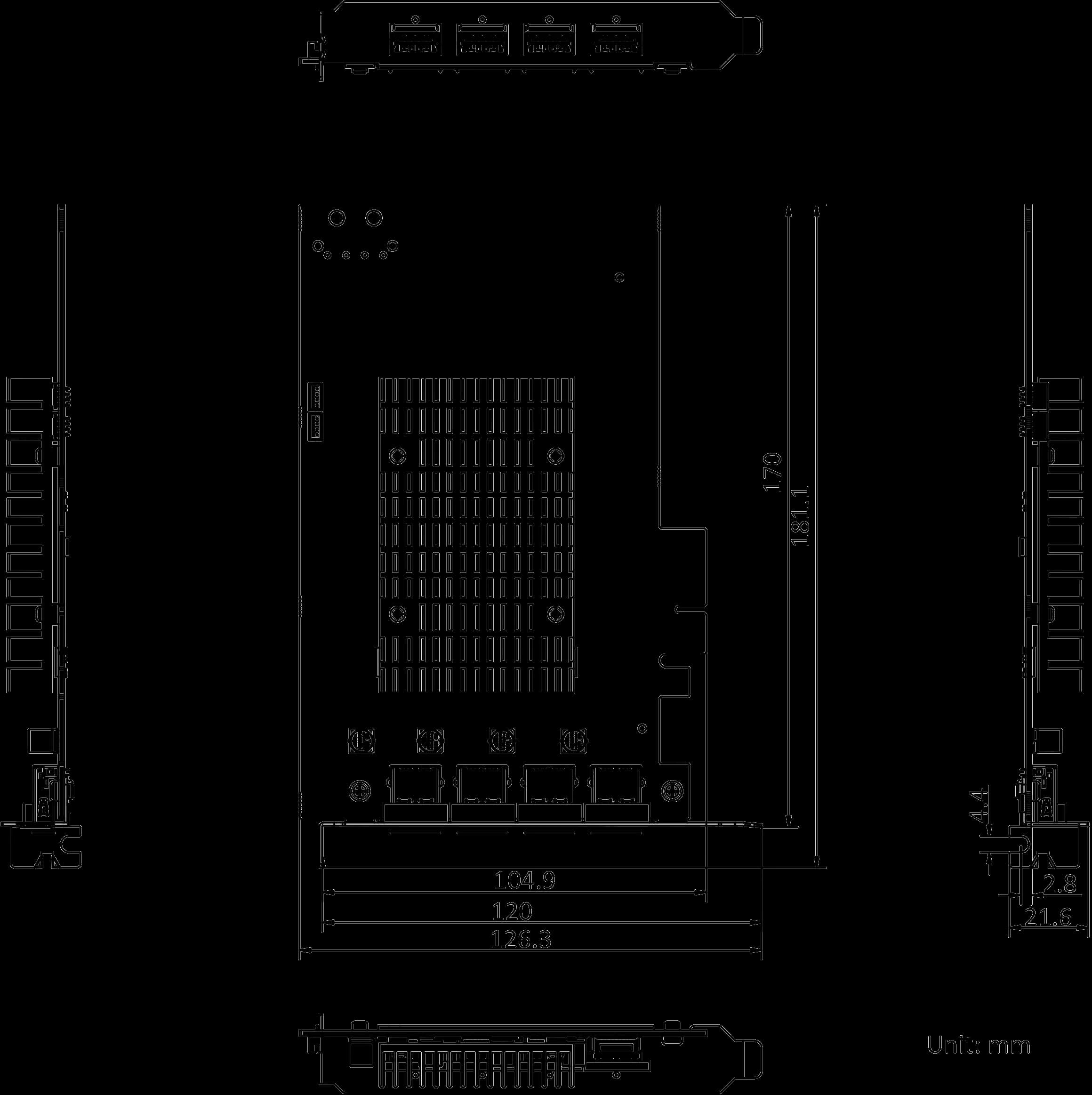 2025 MV-GU2004 Scheda di acquisizione con telaio di espansione USB 3.0 a quattro porte per visione artificiale