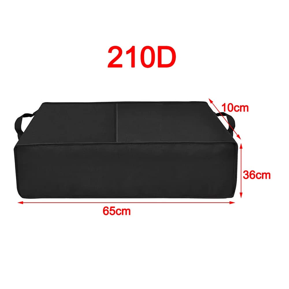 Waterproof Dustproof Frying Pan Cover Oxford Cloth 65x36x10 CM for Electric Skillet Sun Resistant Lid Black 210D 420D