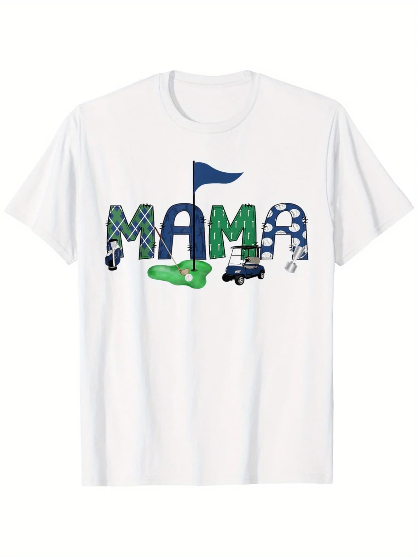 T-shirt coordinata per la festa di compleanno della mamma del compleandino, con stampa Hole in One Golf Sport, top in cotone alla moda a maniche corte, t-shirt corta stile street.
