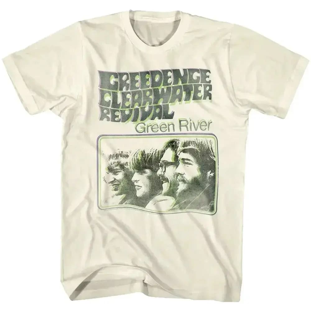 Vintage Rock Tops Creedence Clearwater Revival Bikers Oversize T Shirt Funny Rock T-shirt Cotton Streetwear Tops Clothing Unisex