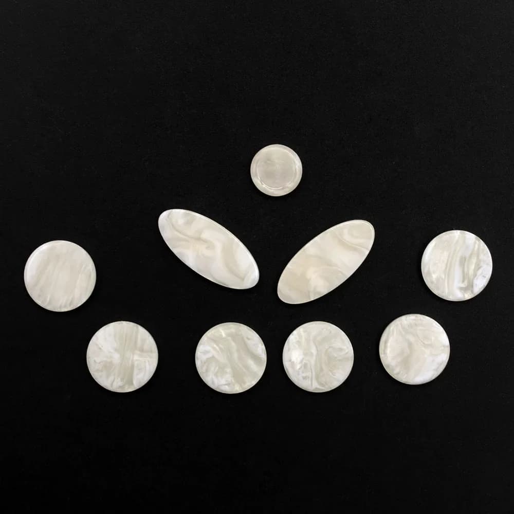 9Pcs/Set Saxophone White Shell Keys White Shell Key Inlays for Alto Tenor Soprano Sax Musical Instrument Parts
