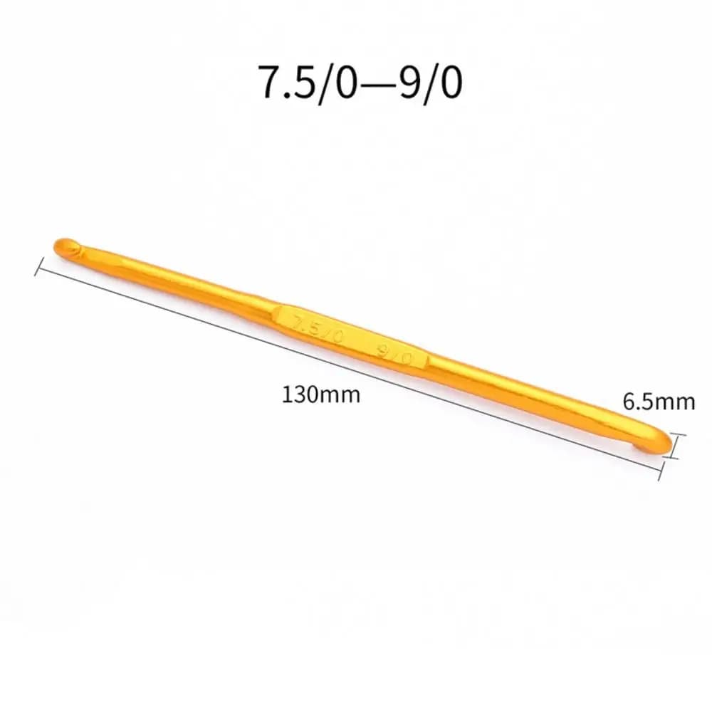 New Gold Double End Crochet Hooks Aluminum Multisize Knitting Needles Crocheting Hooks Hand Weave Tool