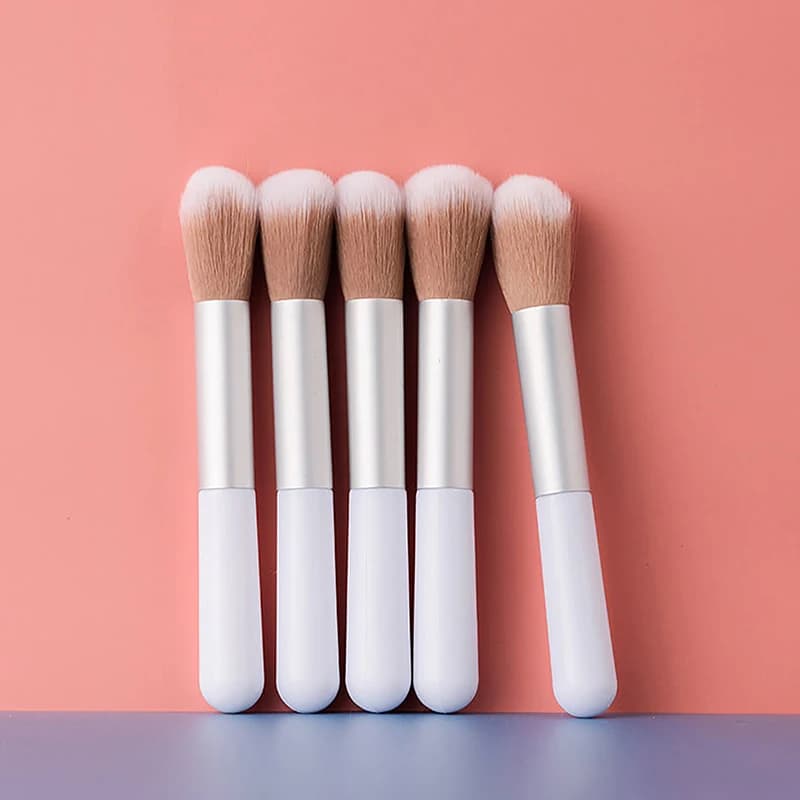 1 pennello professionale per fondotinta, polvere e fard, accessori per pennelli da trucco, manico rotondo, pennello da trucco multifunzione