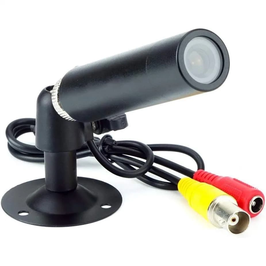 Mini Telecamera di Sicurezza a Proiettile per Interni con Staffa, CCD 1/3 1000TVL HD con Lente da 3.6mm per Monitoraggio Nitido