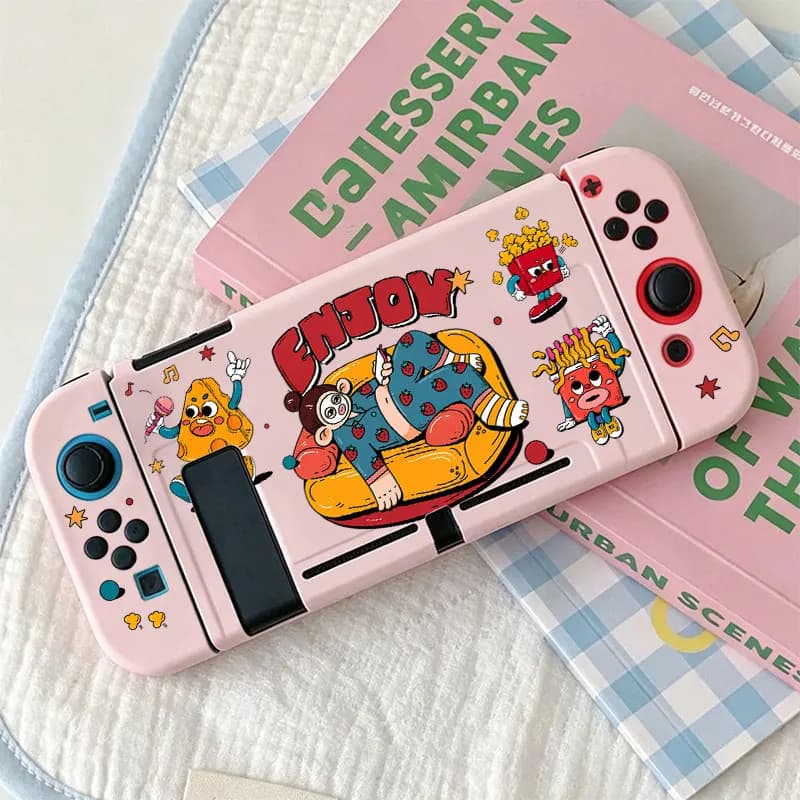 Protective Case Accessories for Nintendo Switch NS Game Console TPU Split Protective Case Anti-Scratch Shell Protector