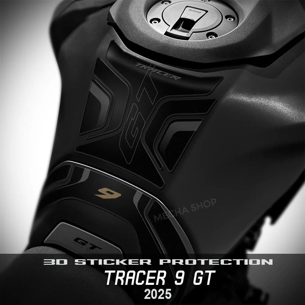Per Tracer 9 GT Accessori 2025 Moto Rilievo del serbatoio del carburante Protezione antiscivolo Anti-graffio 3D Adesivo in resina epossidica Rilievo del serbatoio