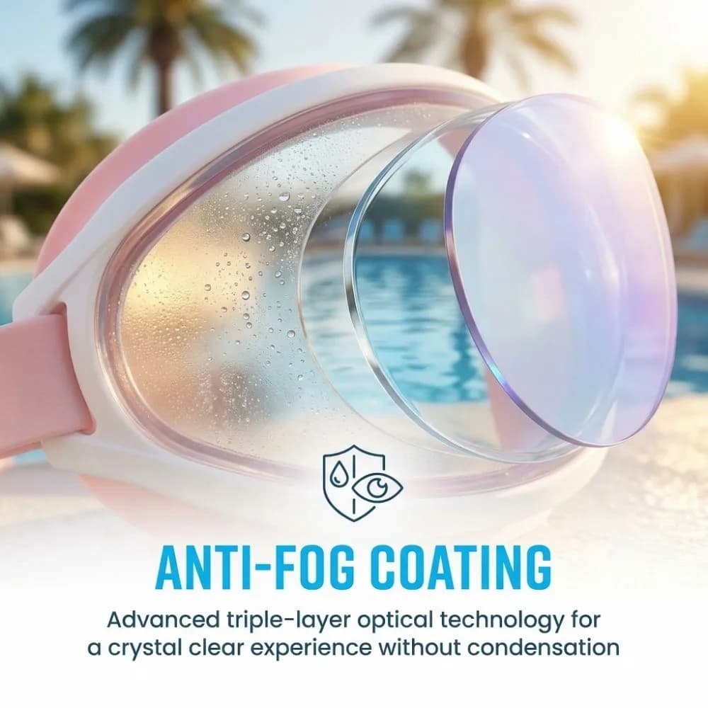 Pack of 2 Nuoto Eyelets with Integrated Eyelets Caps and Nasal Clips, Convenient, Anti-fog, Without Lost, Adjustable