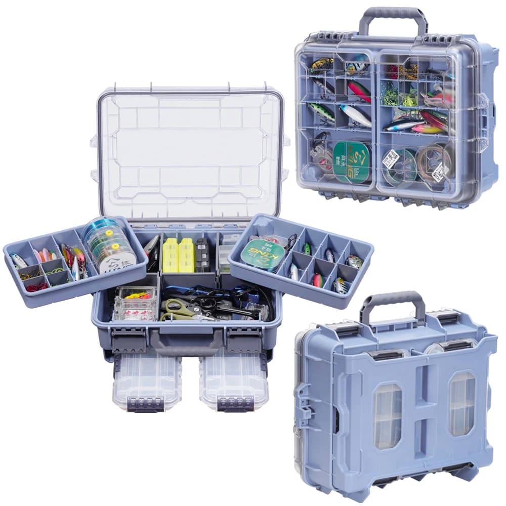 35*29*18cm Fishing Tackle Box Large Capacity Portable Multi-functional Waterproof Bait Accessories Outdoor Camping Storage Box
