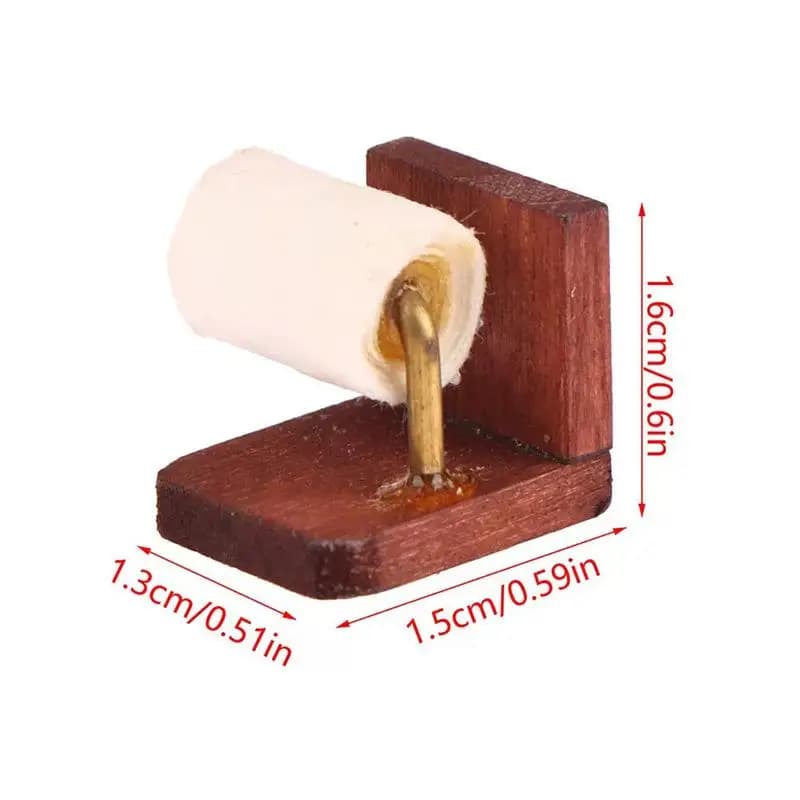 Portarotolo in Miniatura 1:12 per Casa delle Bambole, Modello di Carta Igienica, Accessori per Bagno, Giocattoli per Gioco di Ruolo