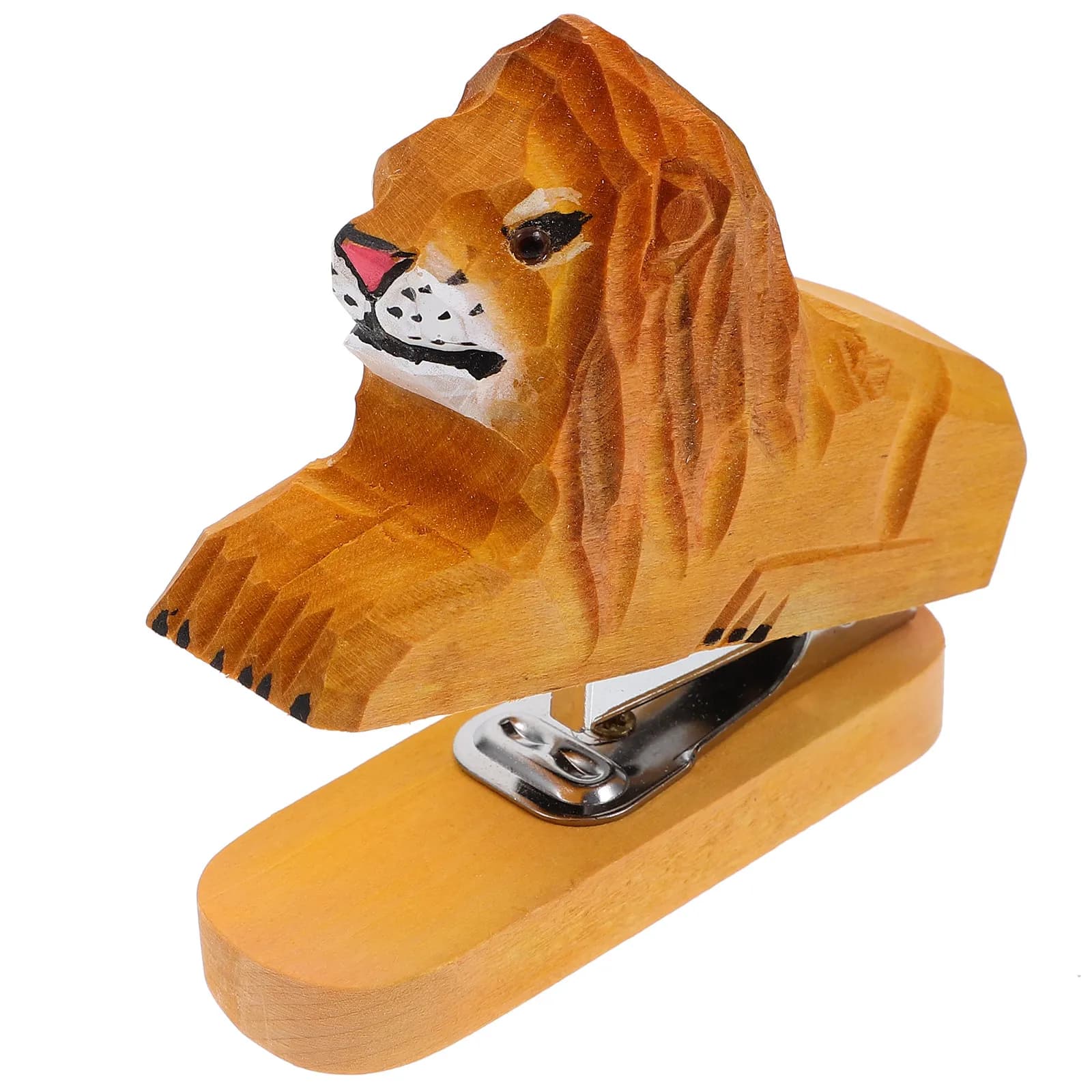 Piccolo Graffettatore a Forma di Animale in Legno, Strumento Funzionale e Decorativo per Graffette, Ideale per Scrivania, Ufficio, Casa e Scuola