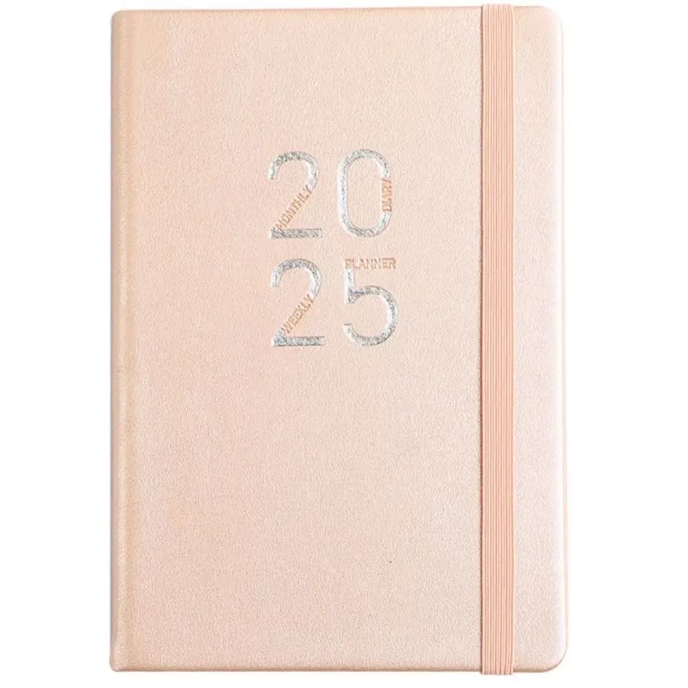 A5 Sketchbook 2025 Planner Notebooks 5 Colors Leather Surface Business Note Book Notepad with Strap Diary Writing Pads
