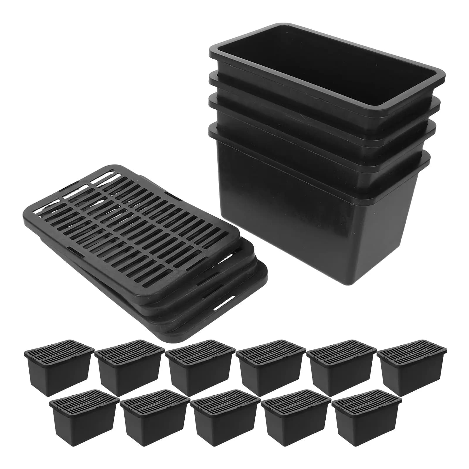 15Pcs Pet Plastic Carrier Portable Reptile Transport Box Turtle Lizard Hamster Small Animal Container Breathable Travel Cage