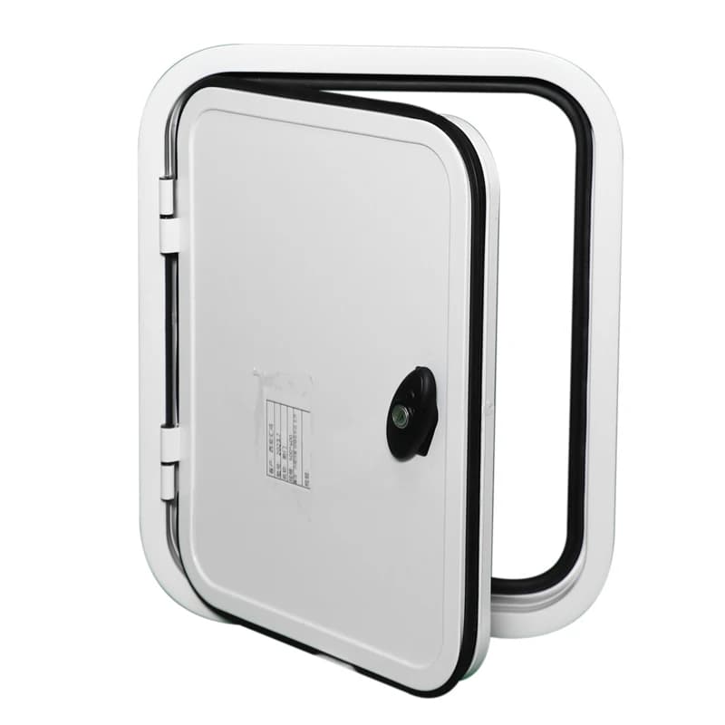 Porte di stoccaggio di accesso con scomparto per camper Hwhongrv con due angoli arrotondati con cerniera 500 * 400 per camper