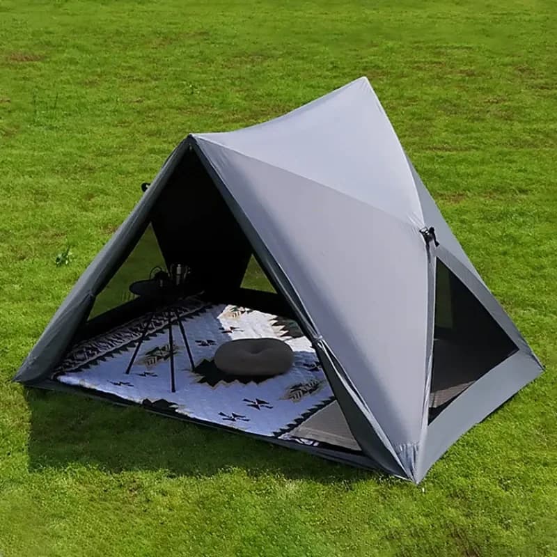 Tenda da spiaggia pop-up automatica Tenda da campeggio esterna portatile ultraleggera Riparo istantaneo Tenda triangolare di dimensioni familiari