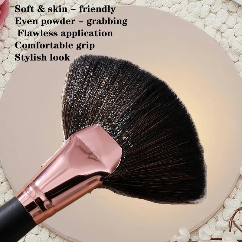 Pennelli per trucco morbidi e adatti alla pelle! Polvere uniforme: afferrare, applicazione impeccabile, impugnatura comoda, design elegante.