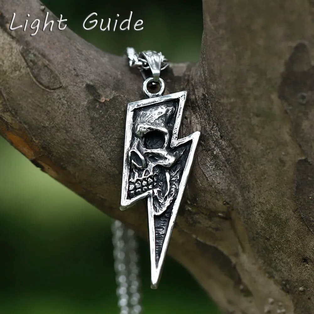 2022 NEW Men's 316L stainless-steel Retro domineering Skull Pendant Necklace fashion punk jewelry Gift free shipping