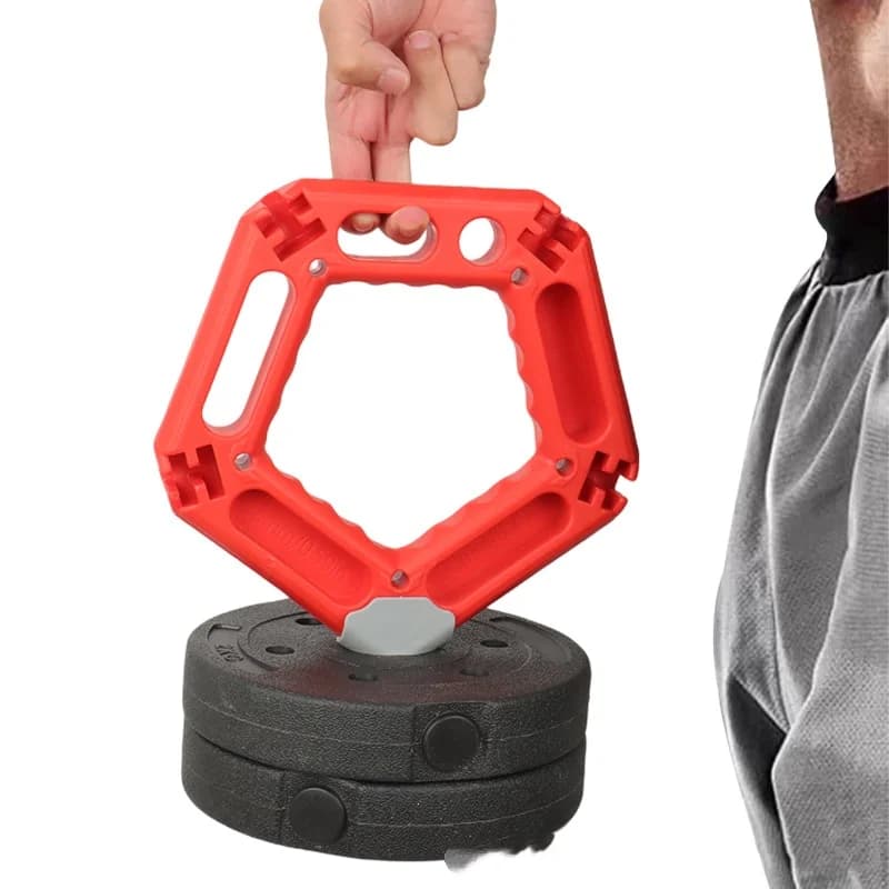 Kettlebell handle weight plates for trainers with finger grip, portable electrical equipment with Kettlebell handle attachment