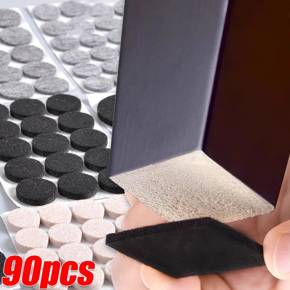 90/36/18Pcs feltro Pad Sticker autoadesivo scrivania sedia divano gambe Pad quadrato fondo tondo mobili gambe del tavolo copertura antigraffio