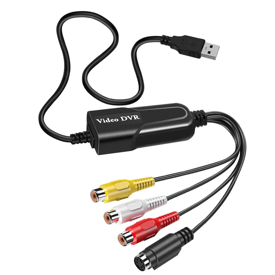 USB 2.0 Easy Cap Video TV DVD VHS DVR Scheda di acquisizione Tappo più semplice Supporto dispositivo di acquisizione video USB Win10