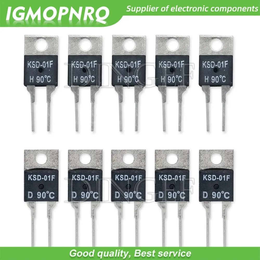 KSD-01F JUC-31F 40 50 60 70 80 90 100 DegC NC Normalmente chiuso NO Normalmente aperto 1.5A Interruttore termico Sensore di temperatura Termostato