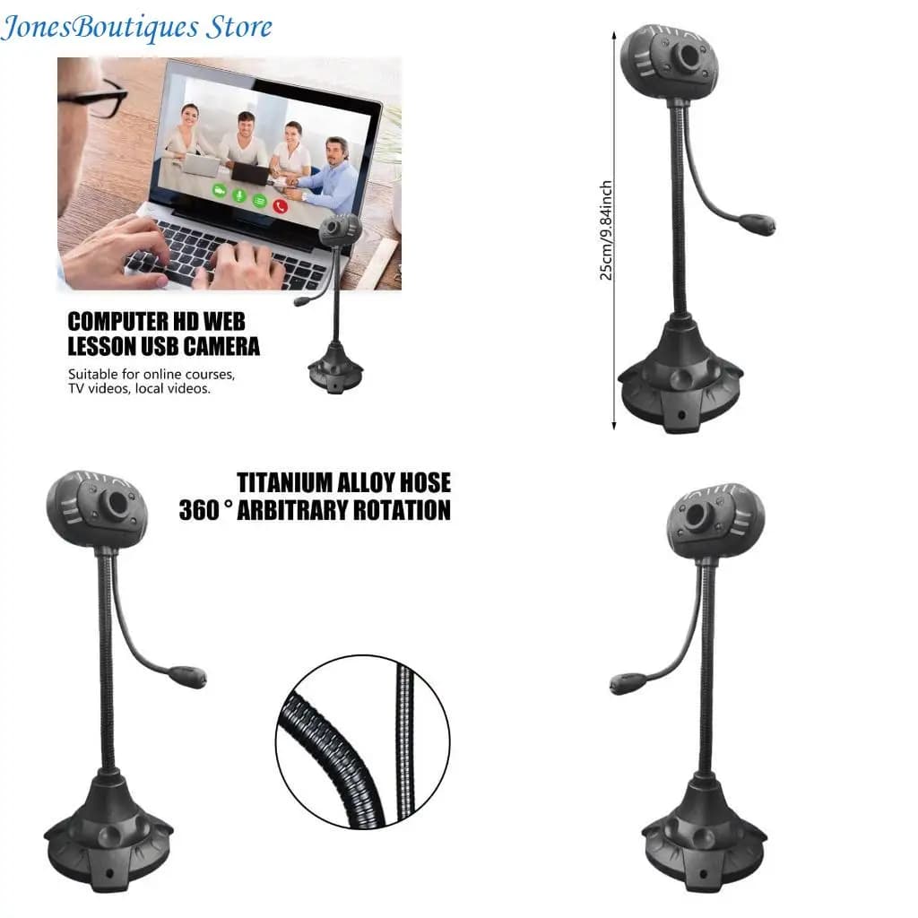 Webcam rotabile USB con chiarezza Webcam angolo regolabile a 360 gradi W8KE