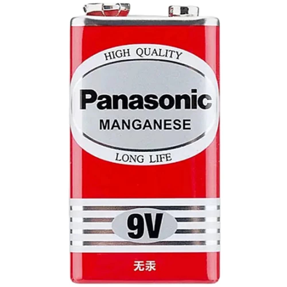 1-10 batterie alcaline Panasonic 9V 6F22 senza mercurio, lunga durata per allarme microfono wireless, rilevatore di fumo