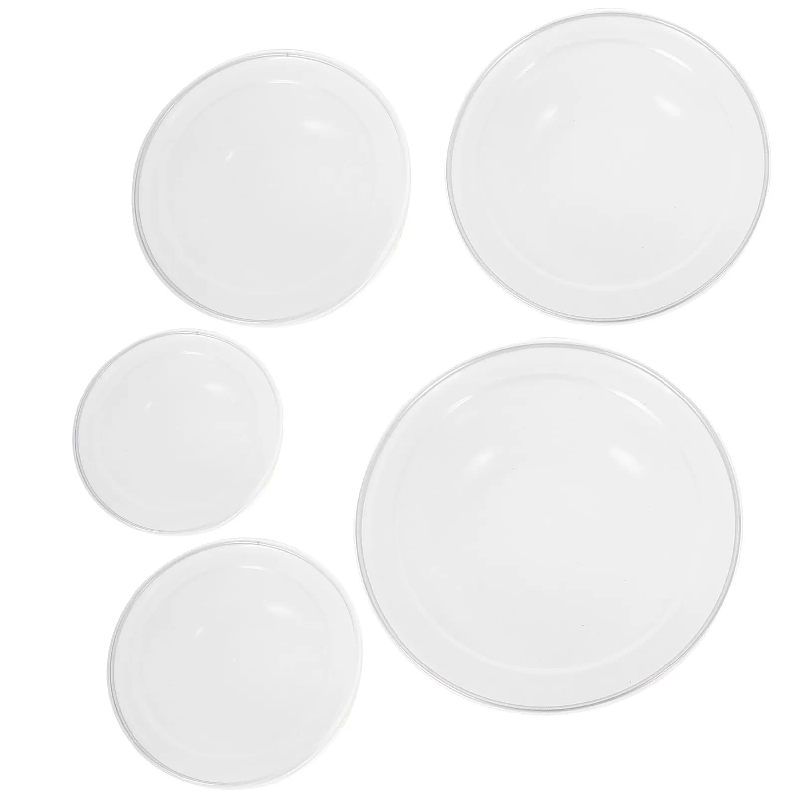 Set di 5 Ciotole in Smalto con Bordi Lisci, Contenitori per Alimenti con Coperchio, Leggeri e Portatili per Insalata, Zuppa e Noodle