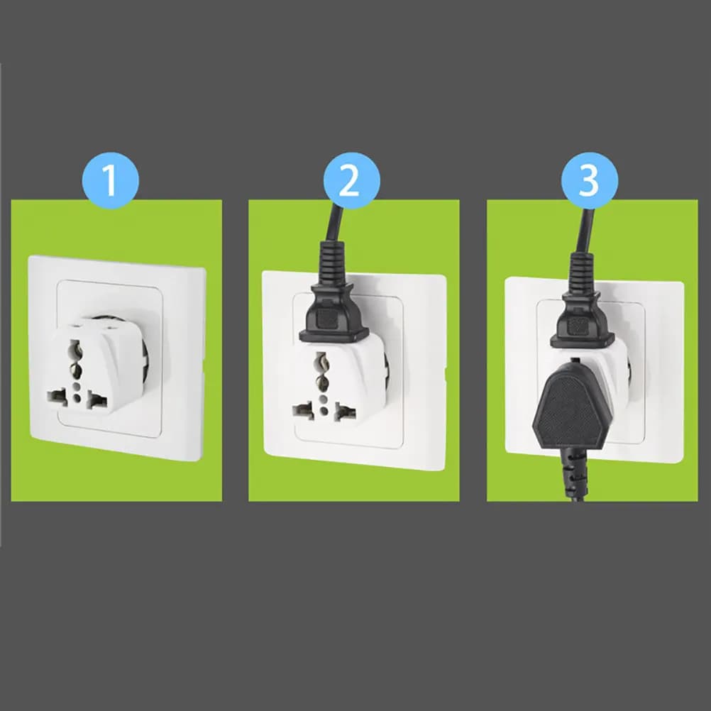 Adattatore Spina Europea 10-16A, Convertitore Universale da Viaggio 250V per Prese Elettriche Nazionali Europee, Alimentatore da Muro per Viaggi