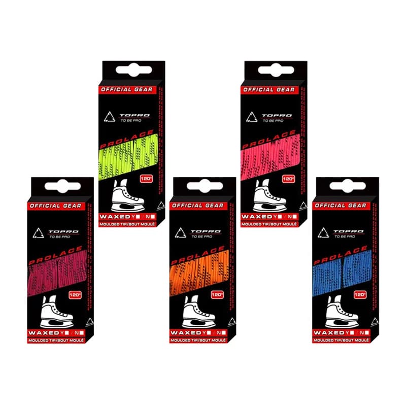 Topro Skate Lacci Hockey 84 96 108 120 pollici Treccia a doppio strato Punte extra rinforzate Punta cerata Design Hockey su ghiaccio Skate Hockey