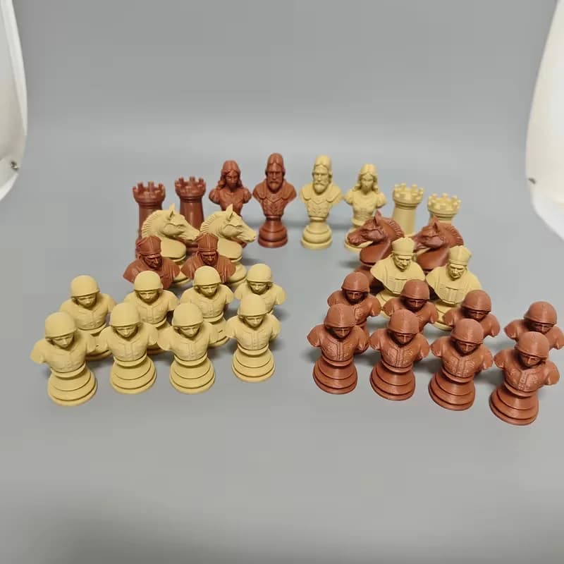 16 Pcs Choose Carved Chess Set, Three-dimensional Modeling Craftsmanship Is Meticulous Desktop Decorative Ornaments
