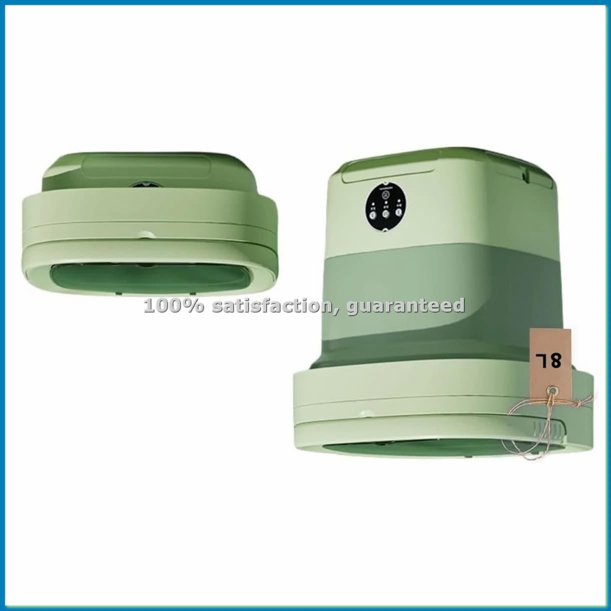Portable Washing Machine,Mini Washer,Large Capacity Foldable Washer.Deep Cleaning of Underwear, Clothes Green EU Plug-ABRM