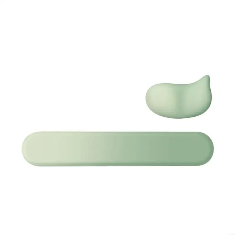 Tappetino per mouse in silicone, poggiapolsi confortevole per tastiera e mouse, tappetino di supporto imbottito con design concavo, resistente al sudore